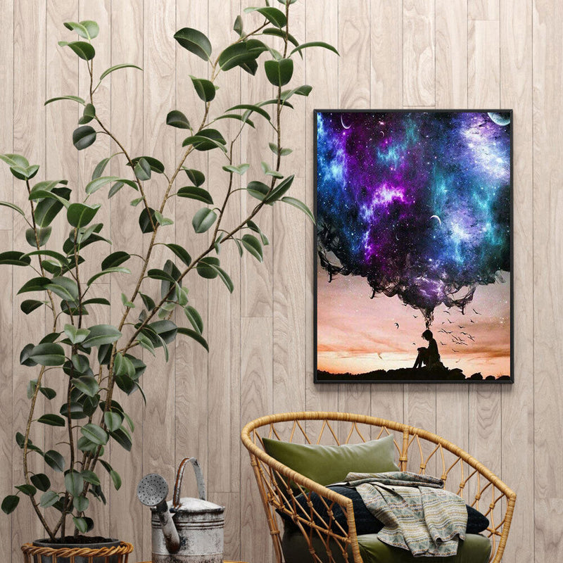 Memory Starry Oil Paint By Numbers Kits Canvas Picture Wall Art DIY Craft C