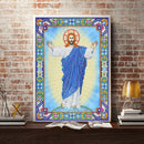 5D DIY Special Shaped Diamond Painting God Cross Stitch Mosaic Kit Home Wall Art