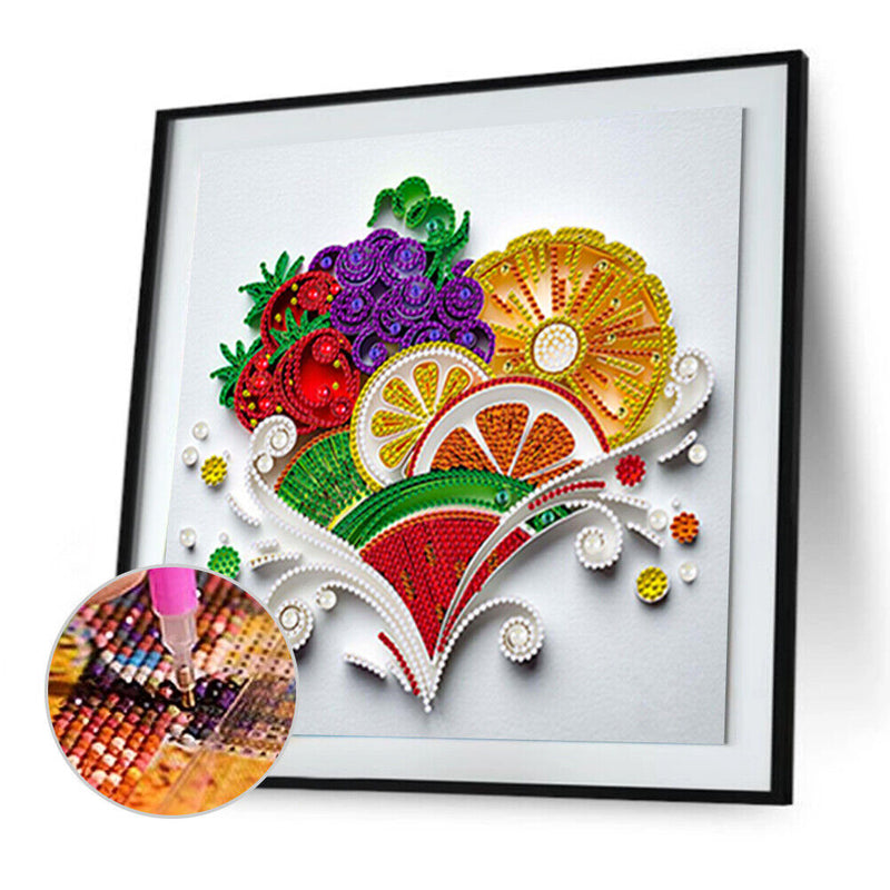 DIY Fruit Love Drawing Part Special Shape Diamond Mosaic Painting Kit Room Decor