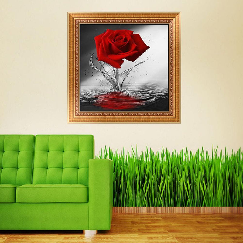 DIY 5D Diamond Painting Embroidery Flower Rose Cross Crafts Stitch Decor