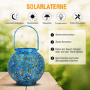 Creative Solar LED Iron Art Hollow Lantern Light Outdoor Decor Lighting Lamp