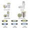 ETC Trunk License Plate Lamp Car Interior Light Inside Bulb Kit Combo LED