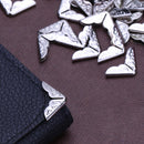 100pcs Tone Scrapbooking Albums Corner Protectors Card File Menu Metal Book