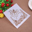 Octopus Coffee Spray Printing Mold DIY Cake Embossed Decor Baking Stencil