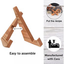 Book Stand Wooden Recipe Cookbook Holder Stand Kitchen Bookrest Display Rack_