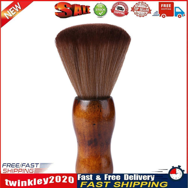 Wooden Hair Sweep Brush Neck Face Duster Soft Hair Cleaning Hairbrush (1) Newly