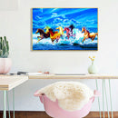 DIY Digital Oil Paint By Numbers Acrylic Horse Animal Hand Painted Artwork