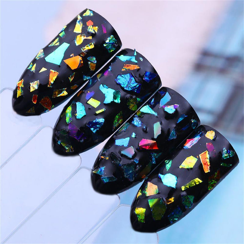DIY Art Paillette Fluorescent Sequins Glass Paper Manicure Decor Nail Glitter