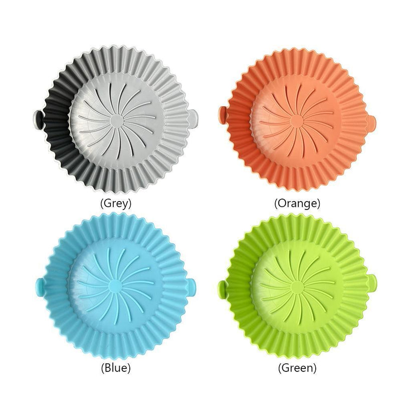 Silicone Air Fryer Liner Kitchen Baking Parchment Steamers Pads (Grey)