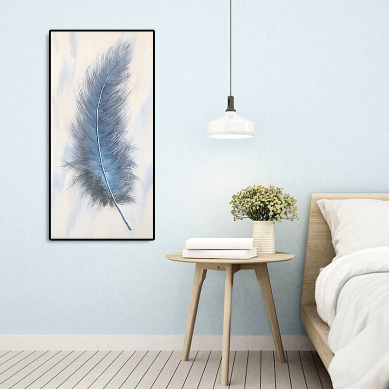 5D DIY Full Round Drill Diamond Painting Feather Cross Stitch Picture Home Decor