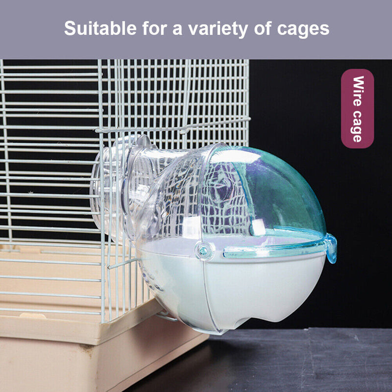 Cute Hamster Mouse Bathroom Toilet Cage Plastic Animal Bath Sand Box (Blue)