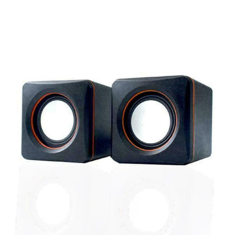 2x Portable Computer Speakers USB Powered Desktop Mini PC Laptop N2M6 M4D4