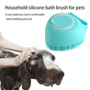Soft Pet Dog Bath Shower Shampoo Brush SPA Massage Clean Scrubber (Blue)