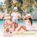 Bear Water Bottle with Straw - Leakproof & Portable Kids Bottles (Pink)