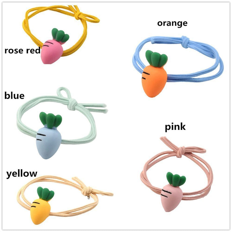 Women Hair Accessories Simple Korean High Elastic Hair Rope Carrot Cute