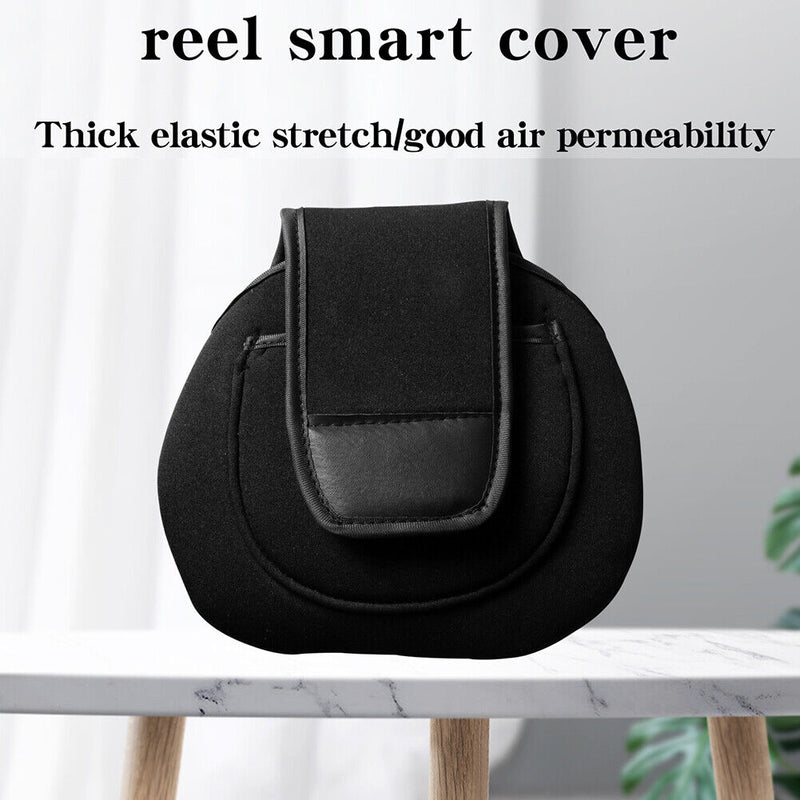 Flannel Fishing Reel Bag Protective Case Cover for Low Profile Baitcasting Wh