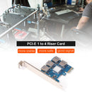 PCI-E X4 4 USB3.0 Multiplier+4xPCI-E 16X Riser+4xPCI-E 1X Adapter+VER009S