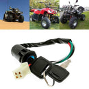 Motorcycle Key Barrel Ignition Switch 4 wire On/Off Quad Universal