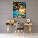 Painting By Numbers Kit DIY Sunset Canvas Oil Art Picture for Home Wall Decor