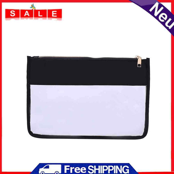 Fashion Letter Clutch Bag Transparent Cosmetic Bag PVC Travel Make Up Organizer