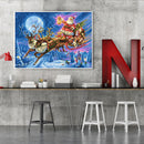 Santa Oil Paint By Numbers Kits Canvas DIY Picture Hand Painted Wall Art Cr