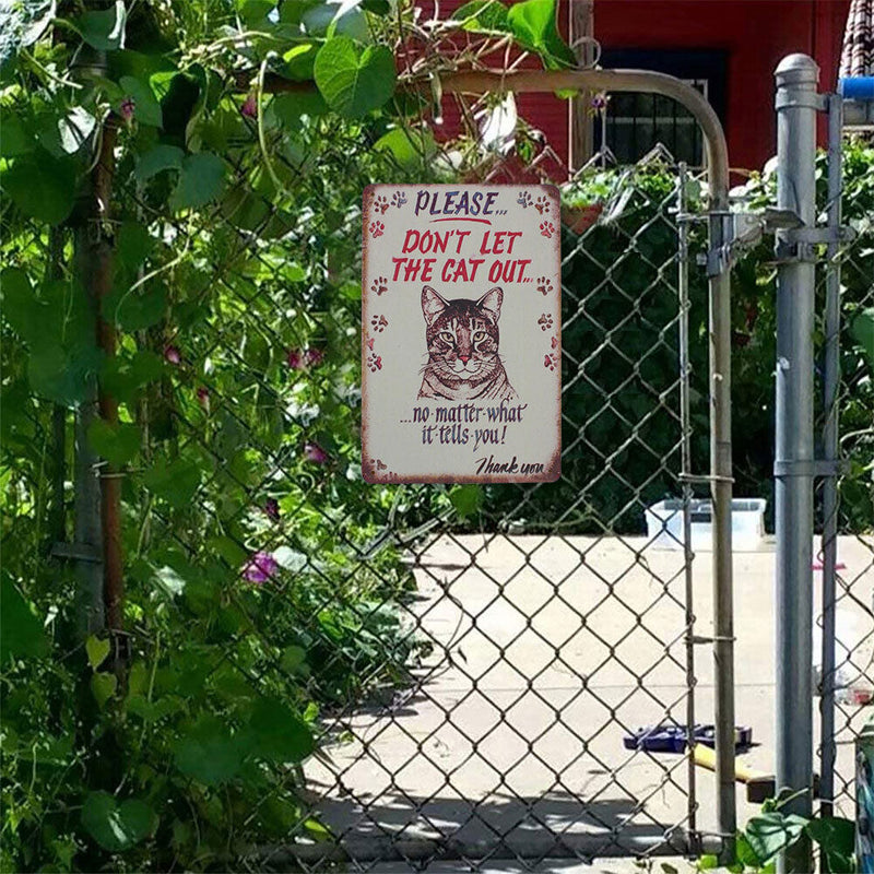 Metal Tin Signs Cats Animal Plaque Home Pub Club Decor Wall Iron Art Poster