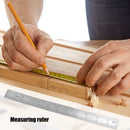 Square Angle Ruler Stainless Steel Woodwork Measuring Tools Protractor (A) Newly