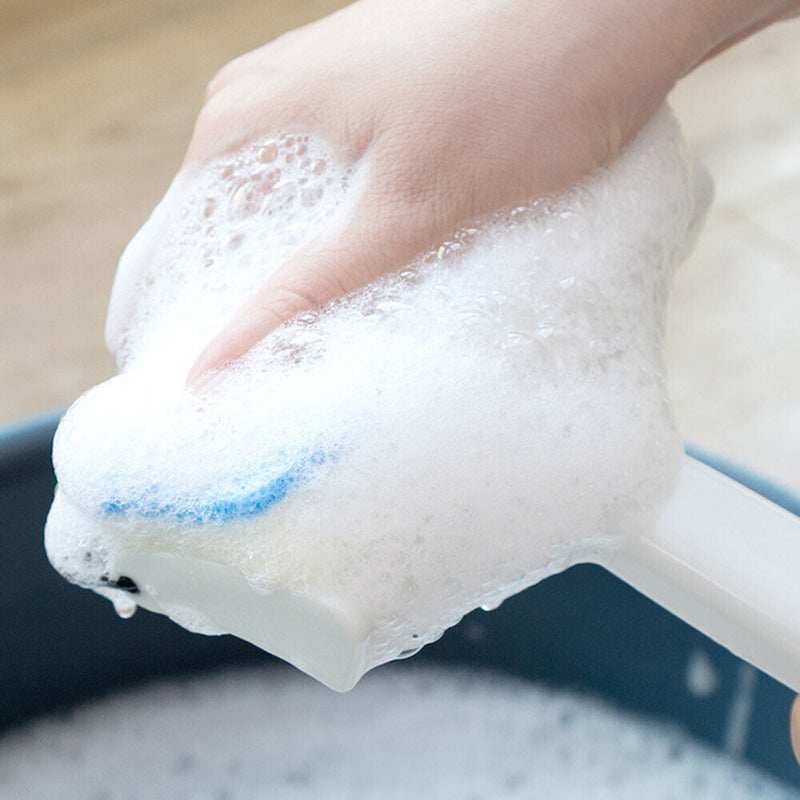 Double Sided Glass Wiper Scraper Window Cleaning Brush Bathroom Sponge Wipe