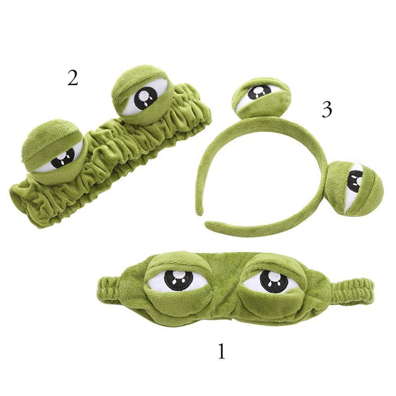 Washing Headband Wide-brimmed Elastic Hairbands Makeup Funny Frog Hairband