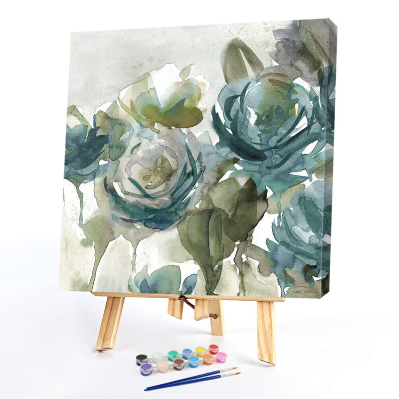 Ink Flower Oil Paint By Numbers Kit DIY Acrylic Painting Canvas Drawing Pictu