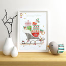 5D DIY Special Shaped Diamond Painting Sled Cross Stitch Mosaic Craft Kit D