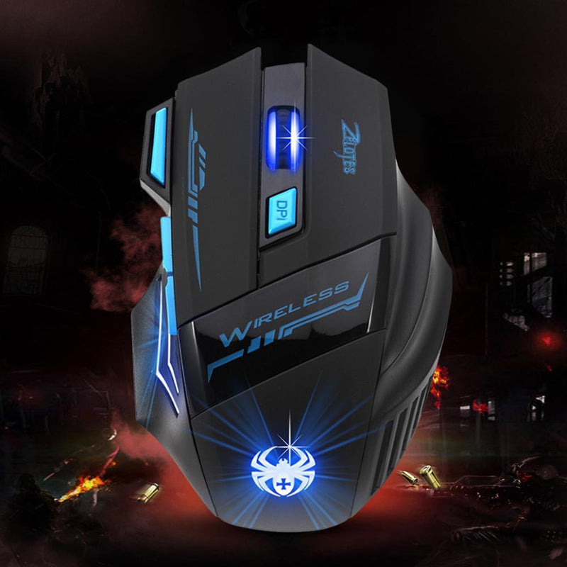 ZELOTES F-14 2.4GHz Wireless USB 2400DPI Adjustable Ergonomic Optical Mouse