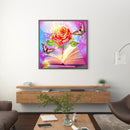 5D DIY Diamond Painting Full Round Drill Shining Rose Wall Decor Rhinestone Art