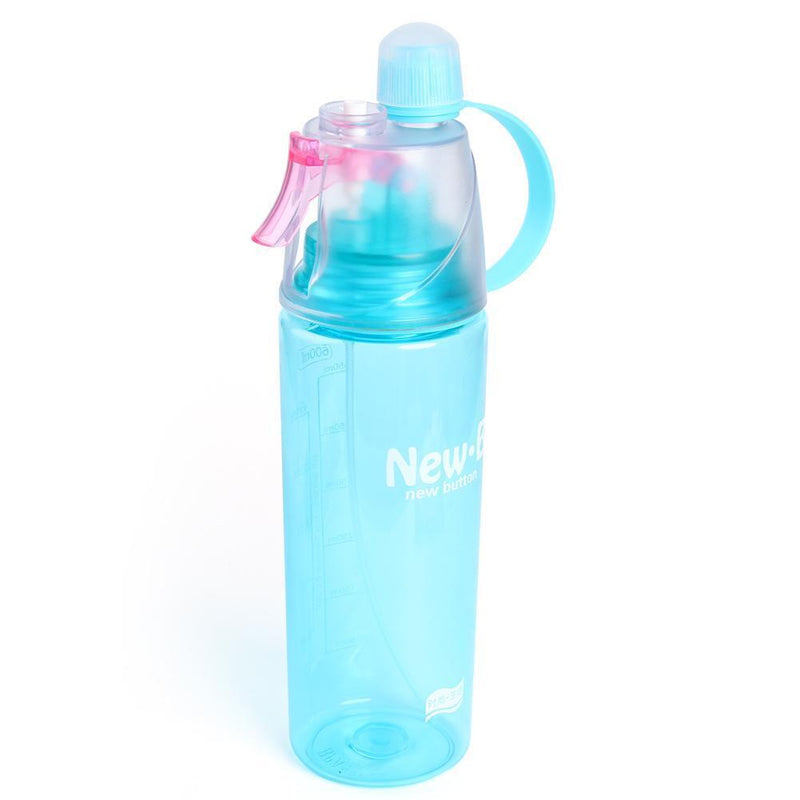 Portable Leakproof Spray Water Bottle Plastic Outdoor Sports Kettle (600ml)