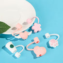 Cup Accessories Cartoon Plugs Cover Silicone Straw Plug Drinking Dust Cap