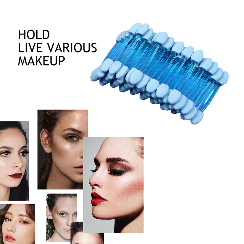 50pcs Eyeshadow Brushes Double Sided Sponge Women Make Up Eye Shadow Brushes