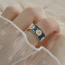 Little Daisy Small Enamel Pattern Ring Adjustable Women's Ring For women|girls