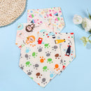 Pure Cotton Plain Coloured Triangle Drool Bibs Baby Bibs Saliva Towel Bandana