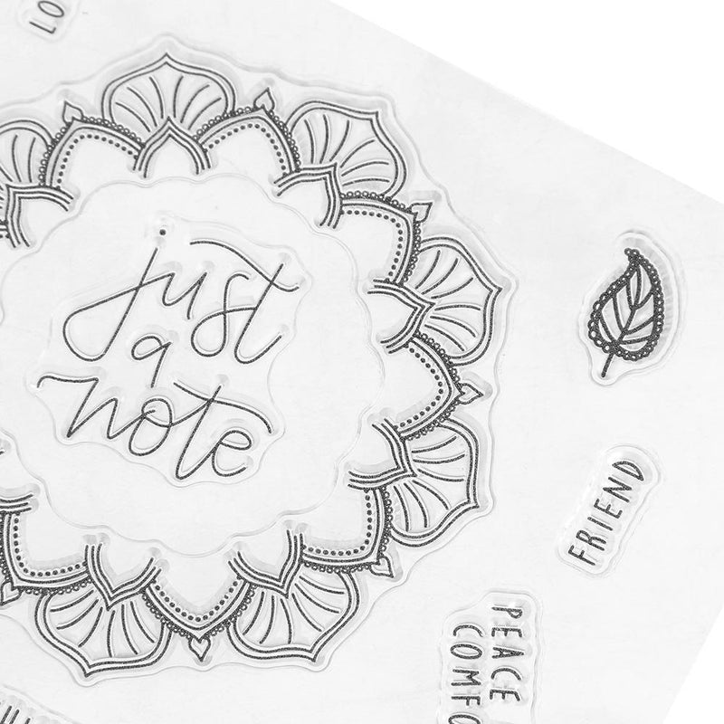 DIY Flower Pattern Transparent Silicone Stamp Album Photo Cards Decor Gifts