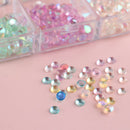 Diamond AB Color Crystal Aurora Mermaid Gradient Round Glass Nail Rhinestones
