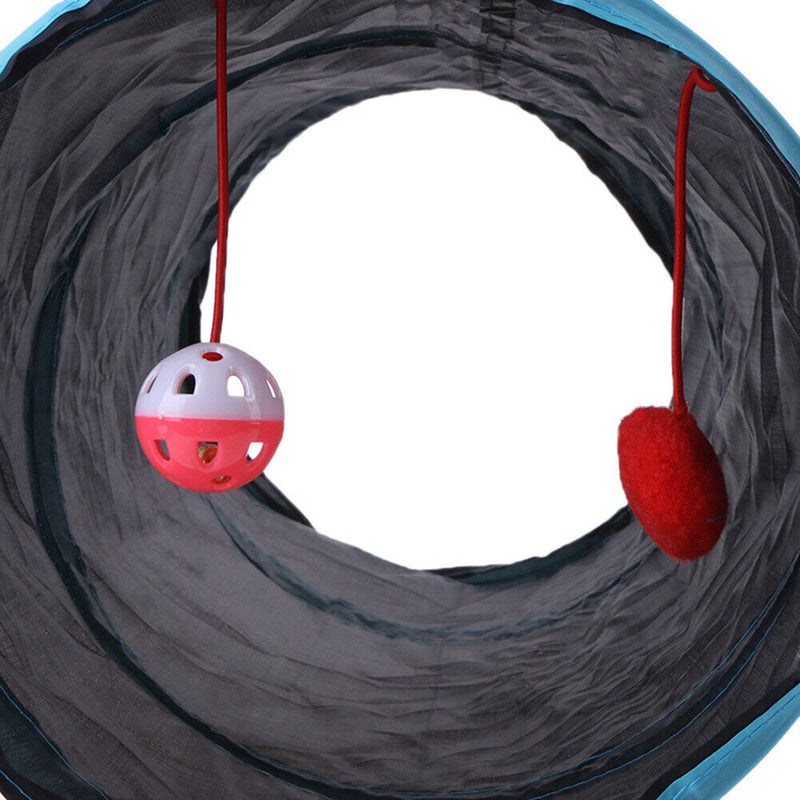 2/3/4 Holes Pet Cats Tunnel Toys Foldable Playing Tent Toys Interactive Tub