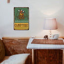 20x30cm Campfire Barbe Print Rectangular Metal Retro Tin Drawing Flat Style