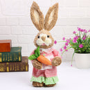 Easter Bunny Ornaments Cute Straw Simulation Rabbit Photography Props (B)
