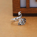 Peacock Metal Rings Women Open Adjustable Crochet Needlework Knitted Loop G