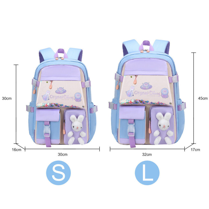#A Cute Bunny Backpack for Girls Teenage Student Kindergarten School Bags Rucksa
