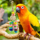 Colorful Rattan Ball Wood Bird Cage Decor Parrot Chewing Stand Swing Pet Pr