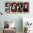 Frameless Lady Skeleton Oil Oil Paint By Numbers DIY Handmade Drawing On Canvas