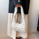 Fashion Pleated Armpit Bag Women Bubble Designer Travel Shoulder Handbag Purses