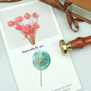 Round Grass Flower Wax Sealing Stamp Head Copper Stamps w/o Handle (ZR017) Newly