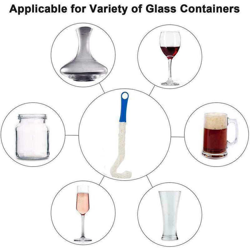 Long Cleaning Cup Brush Wine Decanters Goblets Glasses Kitchen Cleane X9I2 Z7P6